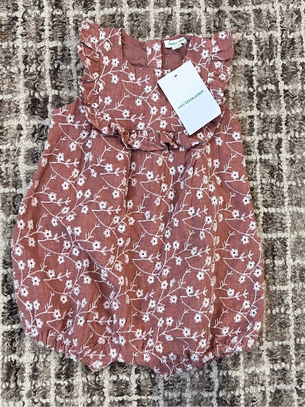 NWT embroidered eyelet romper